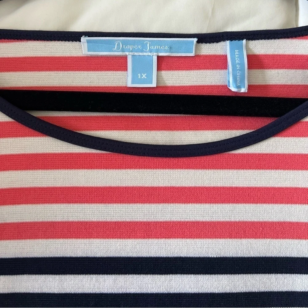 Draper James Stripe Ponte Knit A Line Dress 1X - Picture 7 of 11